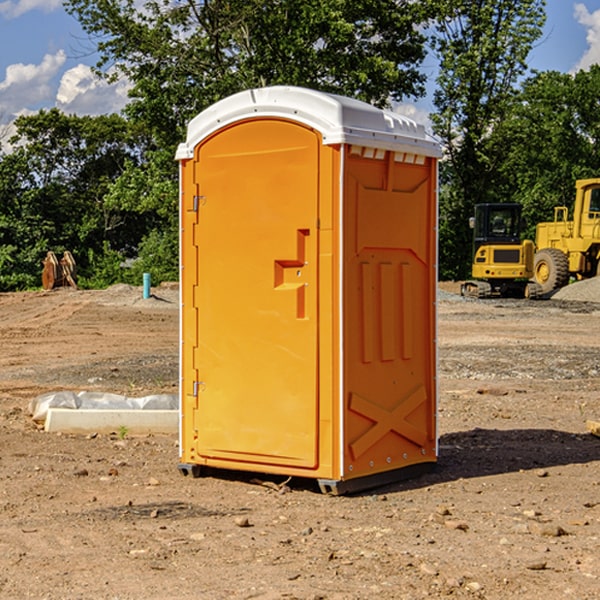 how often are the portable restrooms cleaned and serviced during a rental period in Lyerly Georgia